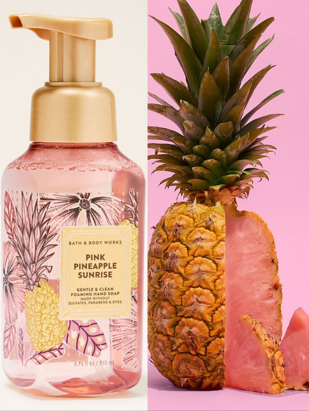 Bath & Body Works Pink Pineapple Sunrise Foaming Hand Soap 8oz New RARE